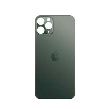 Задняя крышка (стекло) для iPhone 11 Pro (темно-зеленая)