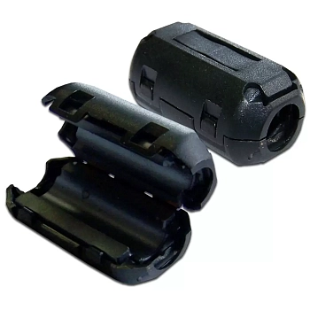 Фильтр ферритовый на шнур питания 3х0.75 мм2 с защелкой, черный, LAN-FF-0.75-BK